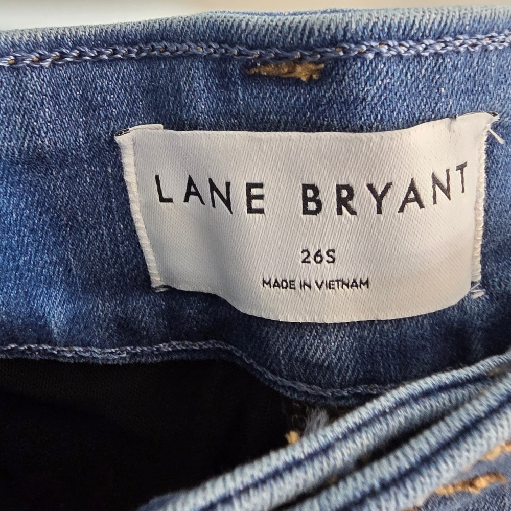 Lane Bryant PLus Size 26S 26 S Short Denim Jeans Tighter Tummy‎ Skinny High Rise - Picture 3 of 10